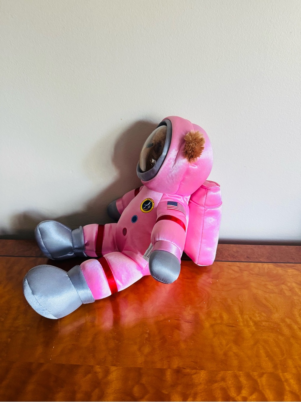 NWOT Pink Astronaut Bear Plush Toy with NASA Patch - Kids Toy - Picture 2 of 4